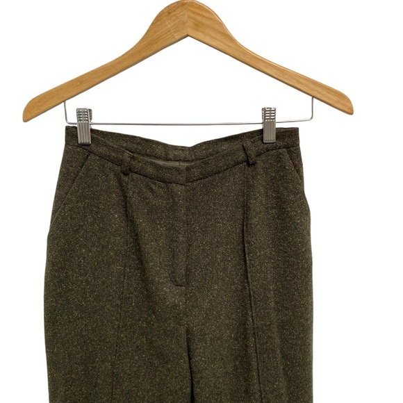 Caslon Wool & Silk Pleated Trouser Pants In Dark Olive - Picture 2 of 9